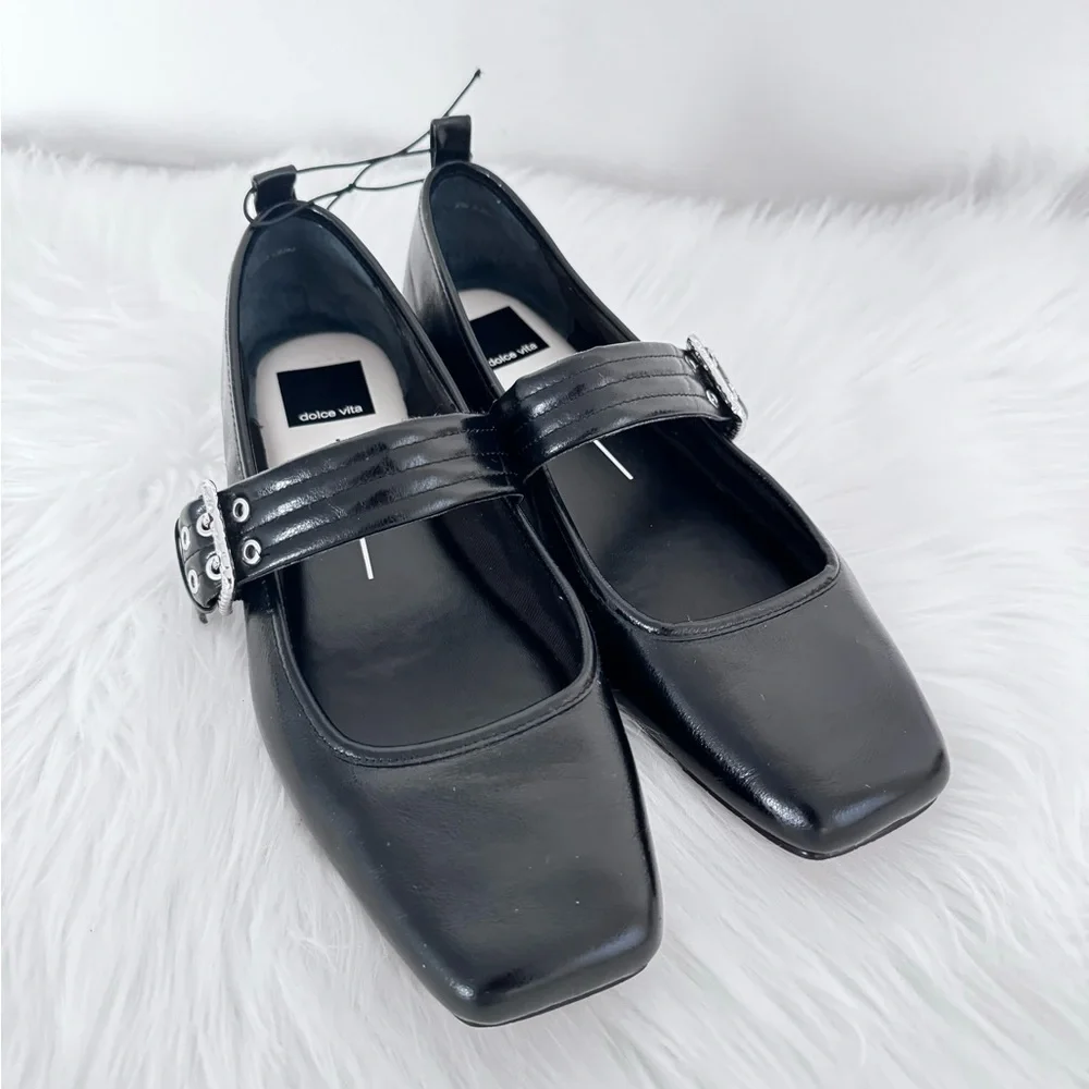Dolce Vita Arora Ballet Mary Jane Patent Flats Sandals - Picture 9 of 15
